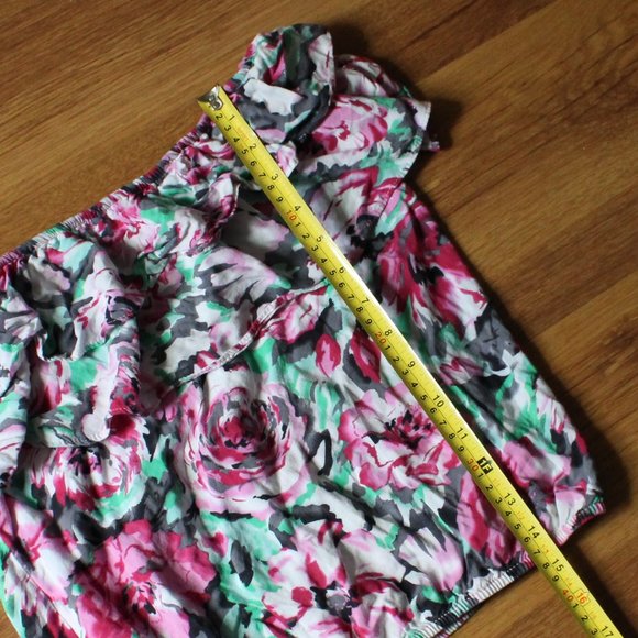 Kirra Floral Print Flowy Trim Tube Top - Picture 6 of 7